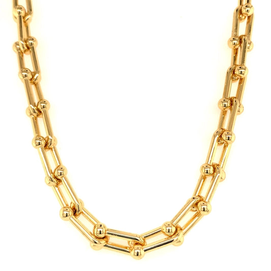 Chunky U-Link Gold Filled Chain Necklace